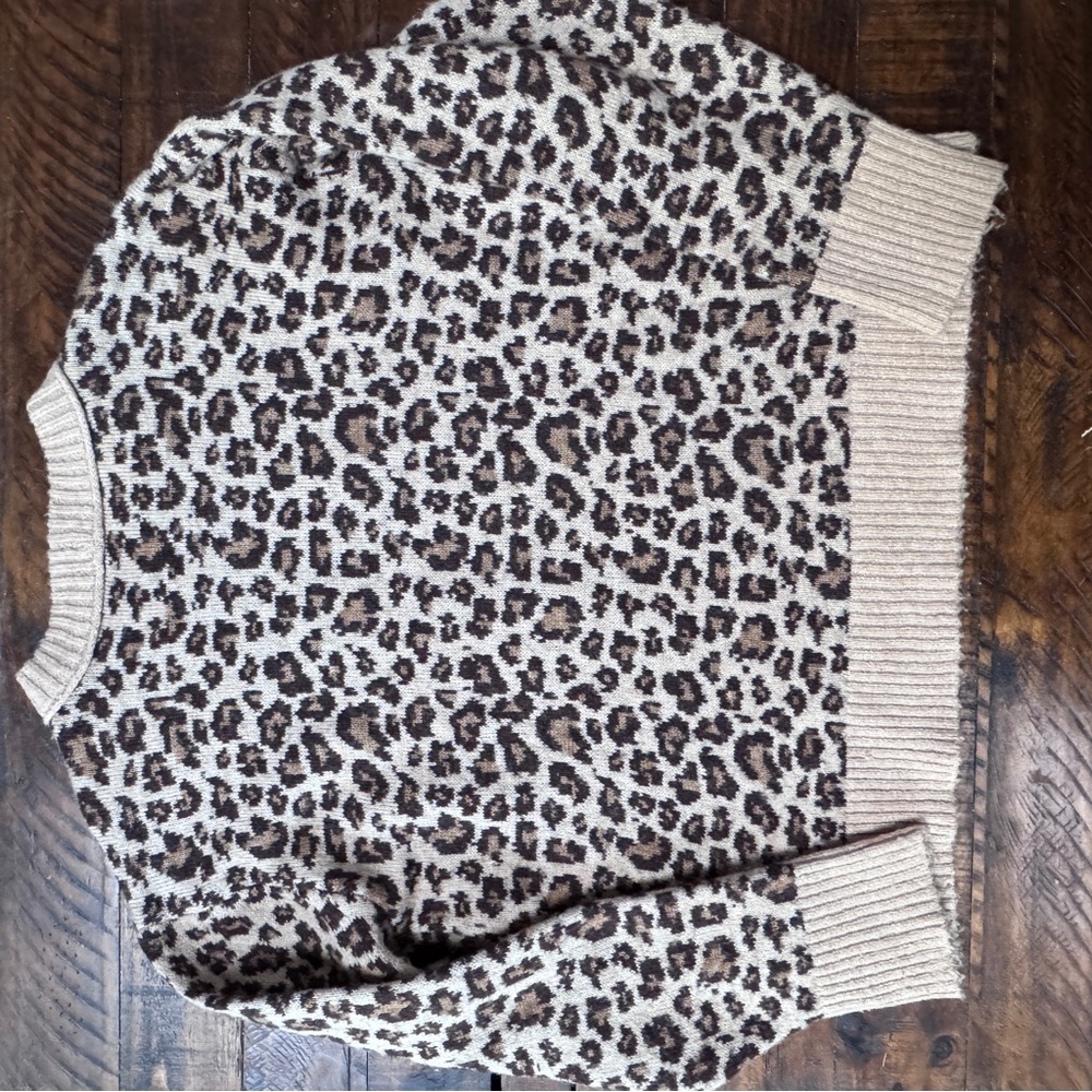 American Eagle Outfitters Leopard Print Sweater - Picture 2 of 5